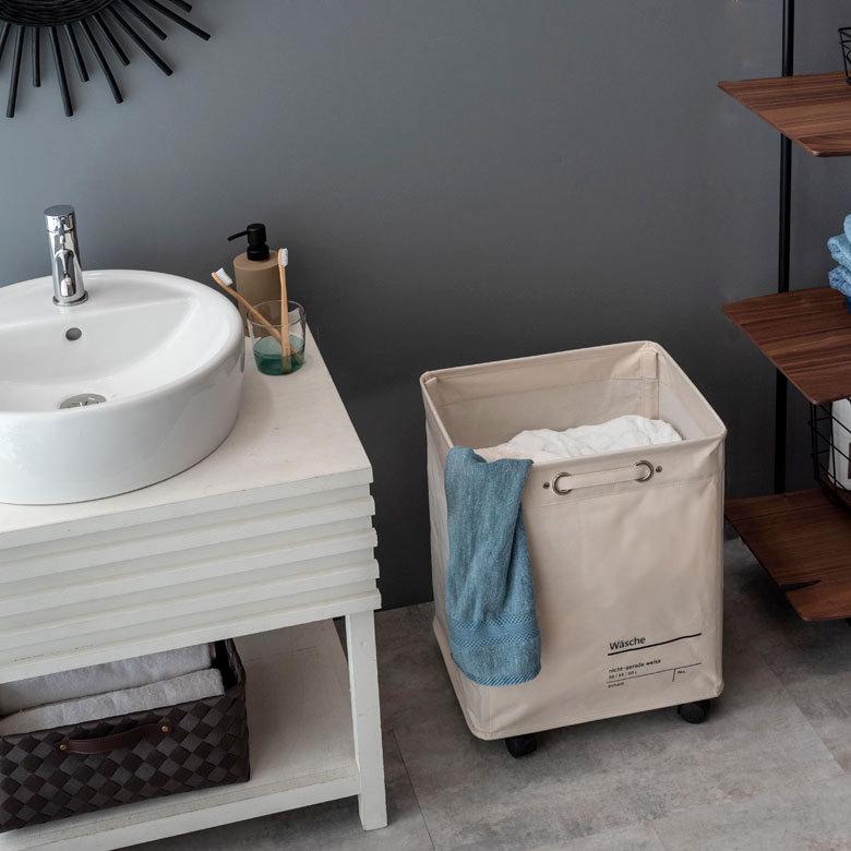 ランドリーバスケット洗濯カゴ キャスター付き 大容量 55L 脱衣かご 収納 収納カゴ ランドリー収納 洗面所 西海岸 おしゃれ かっこいい 66998 | ELEMENTS（インテリア） | 10