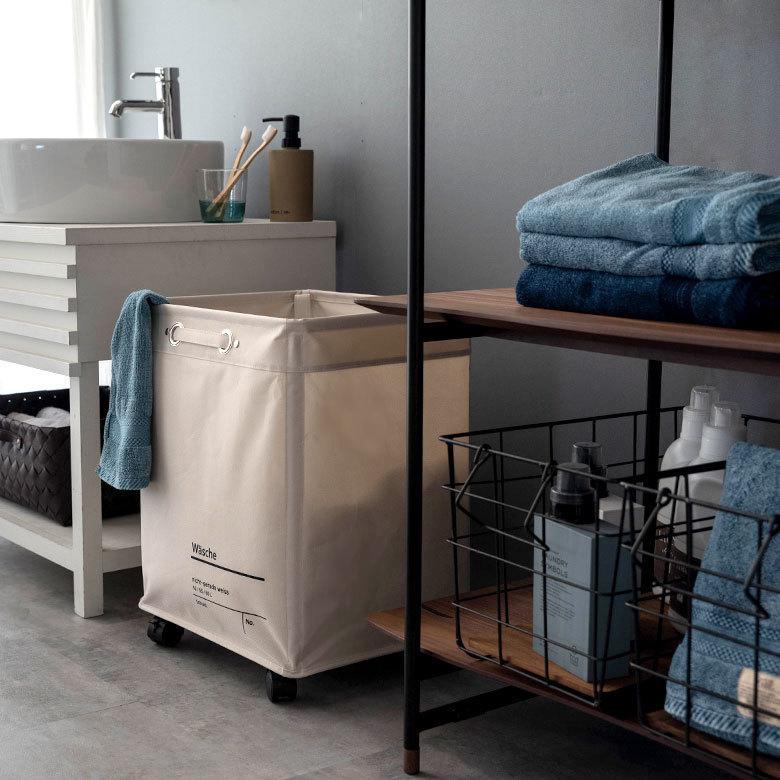ランドリーバスケット洗濯カゴ キャスター付き 大容量 55L 脱衣かご 収納 収納カゴ ランドリー収納 洗面所 西海岸 おしゃれ かっこいい 66998 | ELEMENTS（インテリア） | 12