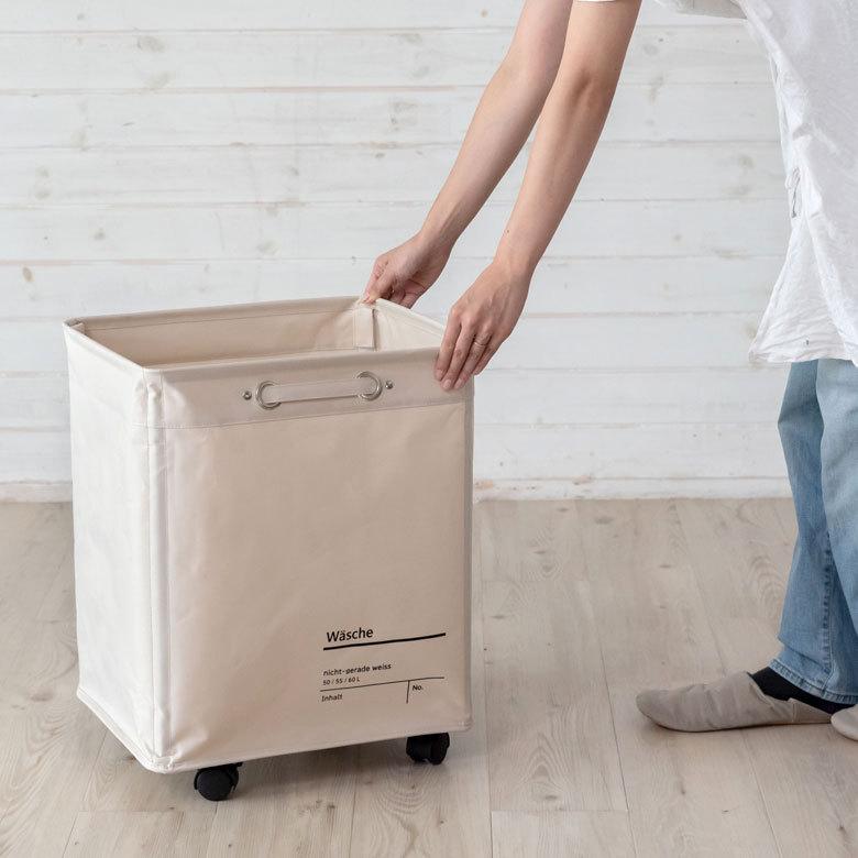 ランドリーバスケット洗濯カゴ キャスター付き 大容量 55L 脱衣かご 収納 収納カゴ ランドリー収納 洗面所 西海岸 おしゃれ かっこいい 66998 | ELEMENTS（インテリア） | 08