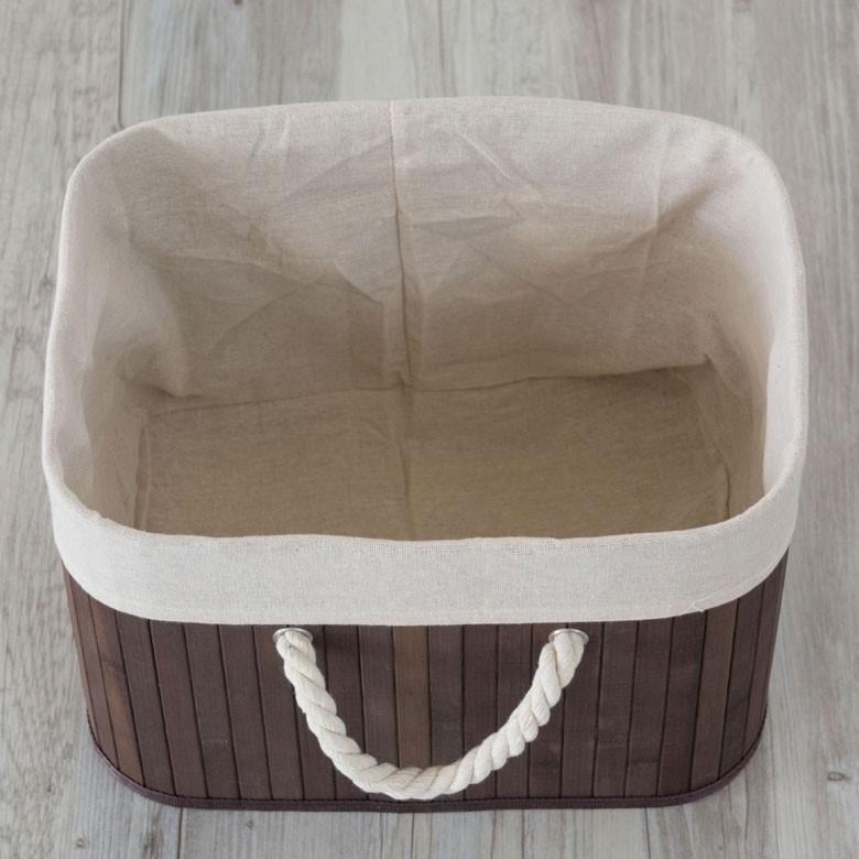 収納ケース おしゃれ バンブーバスケット 収納ボックス かご カゴ 竹製 蓋付き 衣装ケース コンパクト ブラウン ナチュラル ホワイト ランドリーバスケット 66 | ELEMENTS（インテリア） | 20