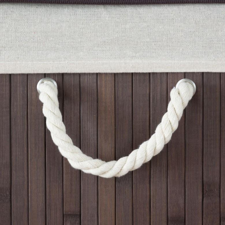 収納ケース おしゃれ バンブーバスケット 収納ボックス かご カゴ 竹製 蓋付き 衣装ケース コンパクト ブラウン ナチュラル ホワイト ランドリーバスケット 66 | ELEMENTS（インテリア） | 21