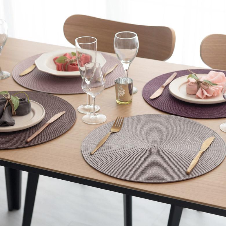 ランチョンマット おしゃれ テーブルウェア 水洗い 和 モダン 丸 正円 ラウンド プレース プレイス マット 1枚 グレイッシュ 5色 キッチン Riche リッシュ 67000 | ELEMENTS（インテリア） | 17