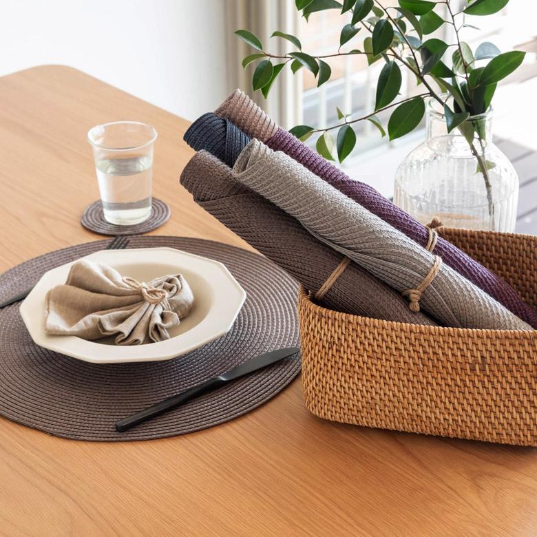 ランチョンマット おしゃれ テーブルウェア 水洗い 和 モダン 丸 正円 ラウンド プレース プレイス マット 1枚 グレイッシュ 5色 キッチン Riche リッシュ 67000 | ELEMENTS（インテリア） | 22