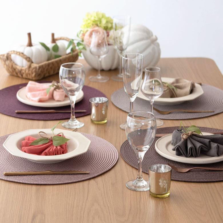 ランチョンマット おしゃれ テーブルウェア 水洗い 和 モダン 丸 正円 ラウンド プレース プレイス マット 1枚 グレイッシュ 5色 キッチン Riche リッシュ 67000 | ELEMENTS（インテリア） | 11