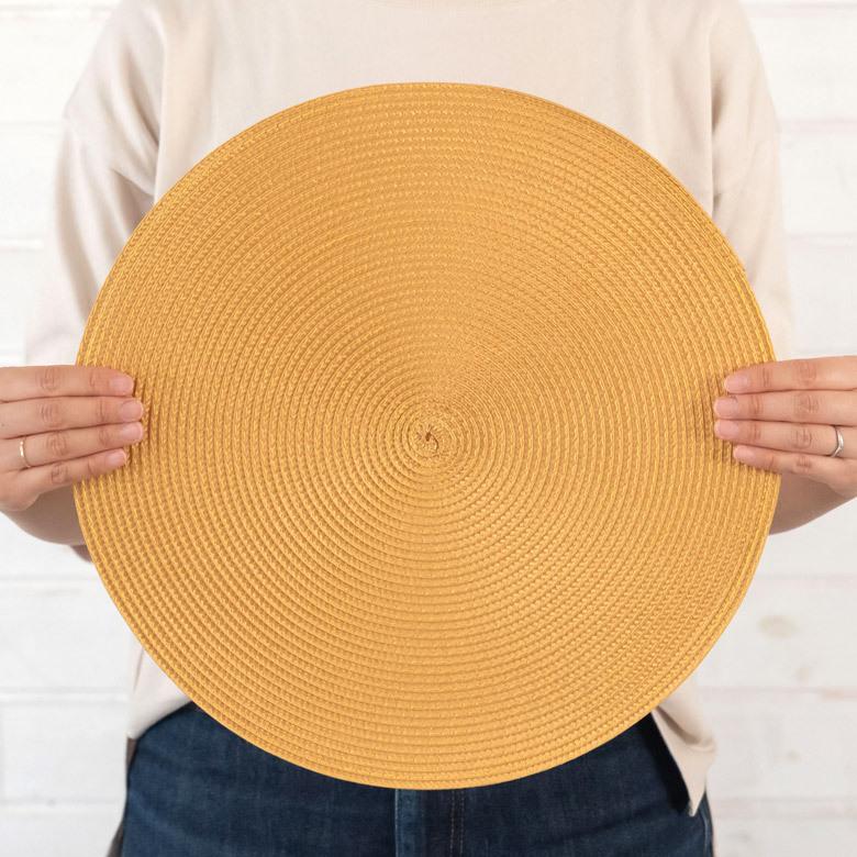 ランチョンマット おしゃれ テーブルウェア 水洗い 和 モダン 丸 正円 ラウンド プレイス マット 1枚 トロピカル カラフル カラー 全3色 Riche リッシュ 67001 | ELEMENTS（インテリア） | 07