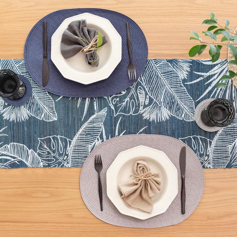 ランチョンマット オーバル プレースマット 1枚 テーブルウェア 水洗い 和 モダン グレイッシュ 全5色 キッチン用品 Riche リッシュ 67002 | ELEMENTS（インテリア） | 18