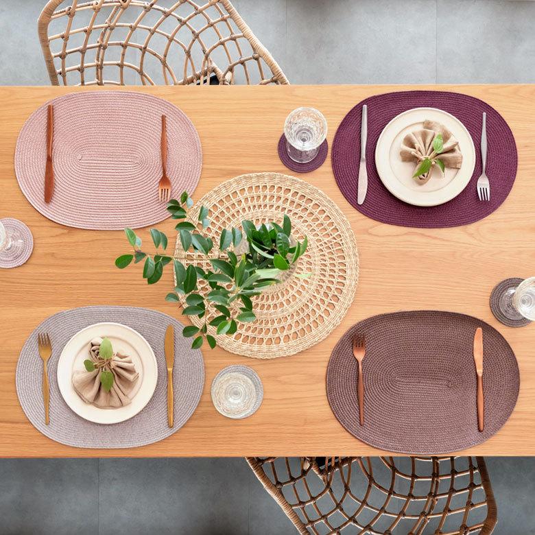 ランチョンマット オーバル プレースマット 1枚 テーブルウェア 水洗い 和 モダン グレイッシュ 全5色 キッチン用品 Riche リッシュ 67002 | ELEMENTS（インテリア） | 08