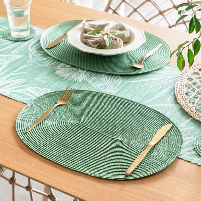 ランチョンマット オーバル プレースマット 1枚 テーブルウェア 水洗い 和 モダン トロピカル カラフル カラー 全3色 Riche リッシュ 67003 | ELEMENTS（インテリア） | 15