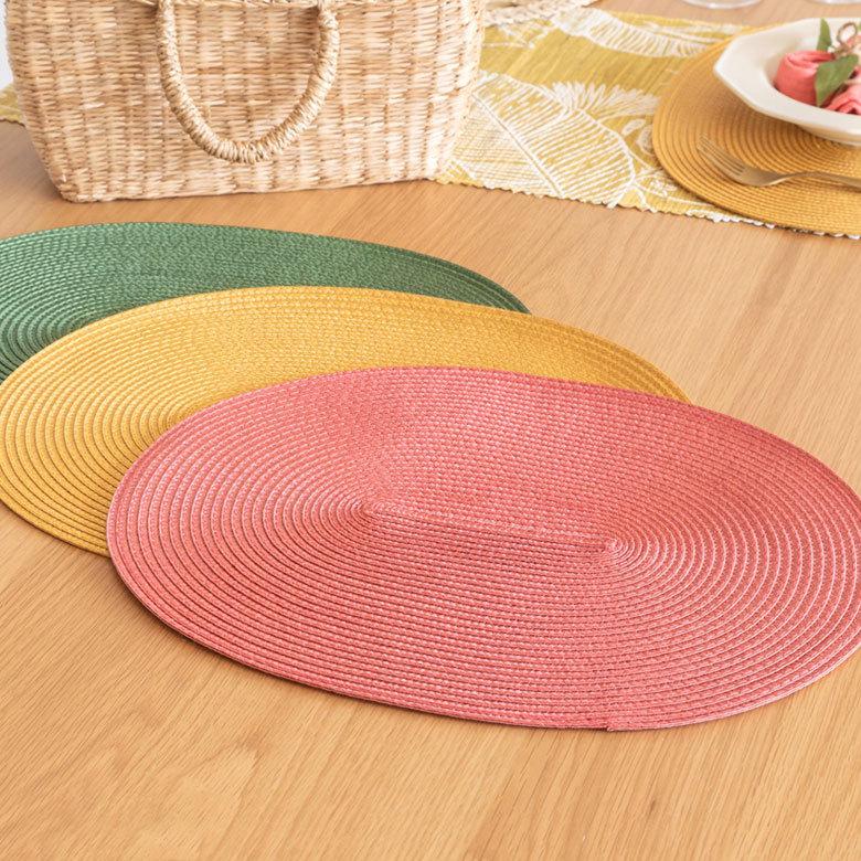 ランチョンマット オーバル プレースマット 1枚 テーブルウェア 水洗い 和 モダン トロピカル カラフル カラー 全3色 Riche リッシュ 67003 | ELEMENTS（インテリア） | 05