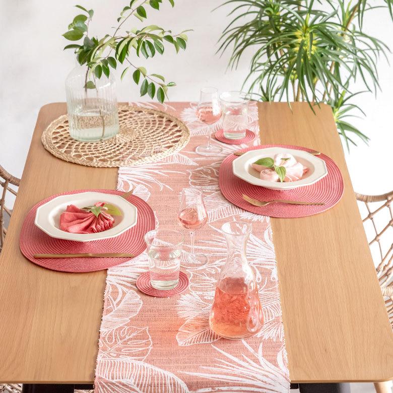 ランチョンマット オーバル プレースマット 1枚 テーブルウェア 水洗い 和 モダン トロピカル カラフル カラー 全3色 Riche リッシュ 67003 | ELEMENTS（インテリア） | 09