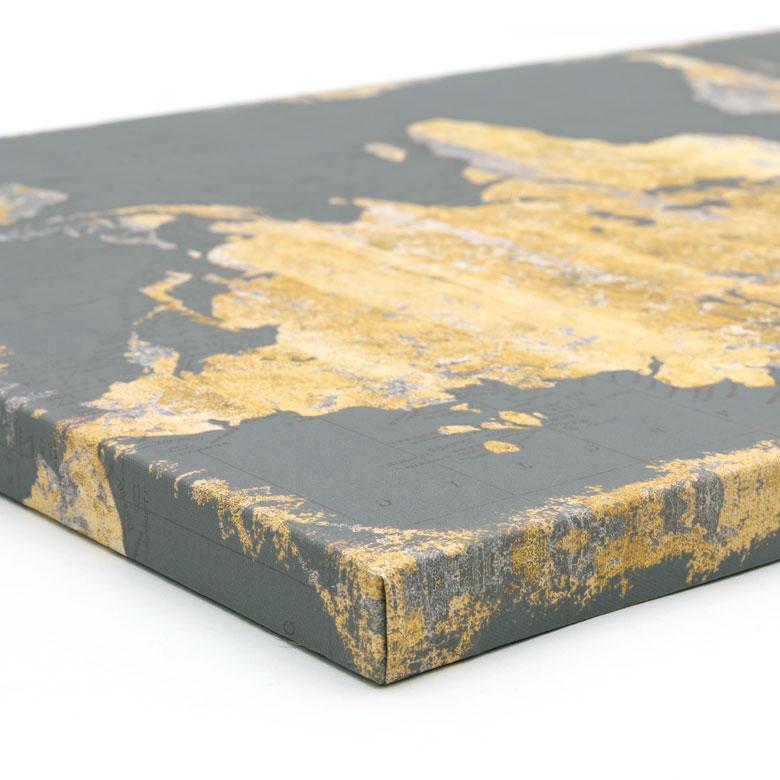 アートフレーム アートパネル 世界地図  アンティーク風 W 75cm D 50cm H 2.7cm アート キャンバス セット アートポスター 絵画 ピクチャー 壁掛け 67007 | ブランド登録なし | 14