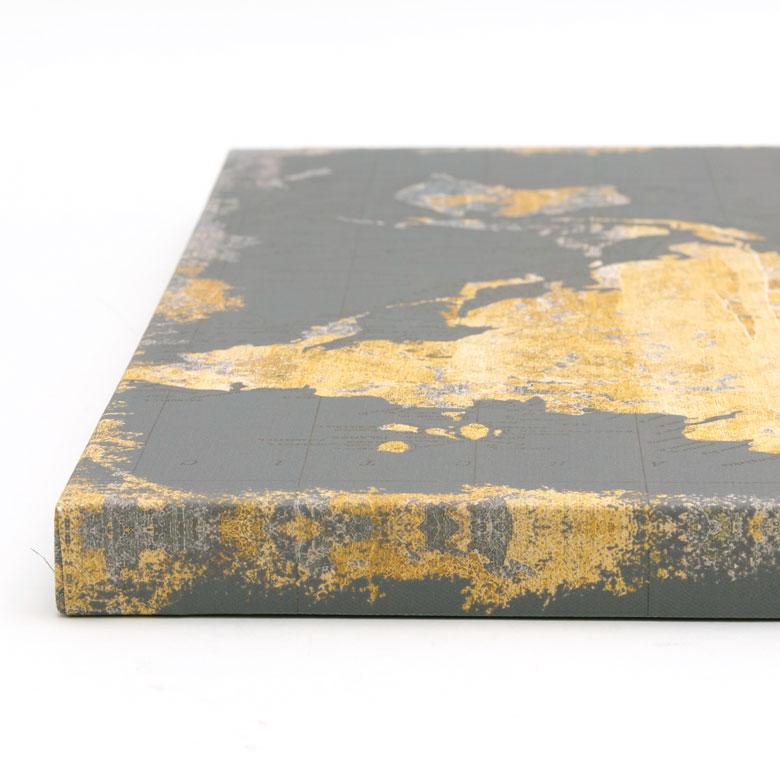 アートフレーム アートパネル 世界地図  アンティーク風 W 75cm D 50cm H 2.7cm アート キャンバス セット アートポスター 絵画 ピクチャー 壁掛け 67007 | ブランド登録なし | 15