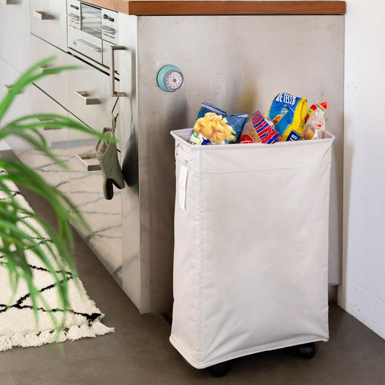 ランドリー バスケット ボックス ワゴン キャスター付き スリム 約20cm 脱衣 洗濯 かご  収納 洗濯物入れ 大容量  おしゃれ 北欧 ナチュラル 西海岸 67010 | ブランド登録なし | 15