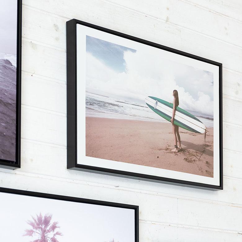 アートパネル サーフィン 海 風景 自然 約60cm×40cm フレーム付き 北欧