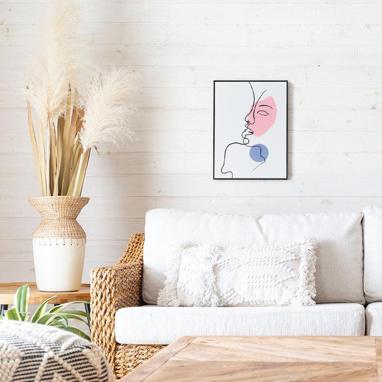 アートパネル 線画 人物 イメージ イラスト 約30cm 40cm フレーム付き 北欧 リゾート 西海岸風 壁掛け インテリア おしゃれ Elements 通販 Yahoo ショッピング