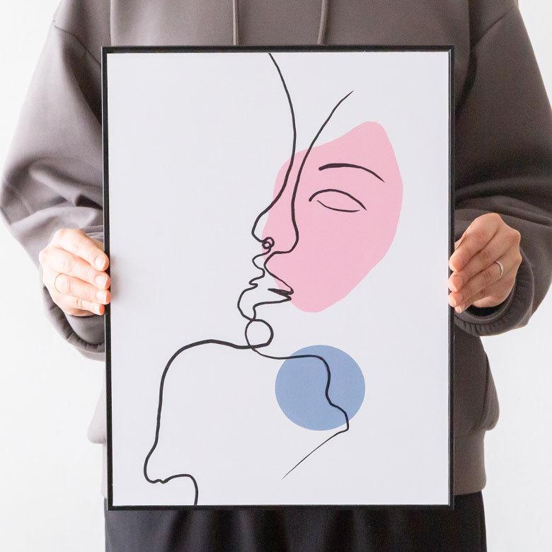 コンビニ受取対応商品 アートパネル 線画 人物 イメージ イラスト 約30cm 40cm フレーム付き 北欧 リゾート 西海岸風 壁掛け インテリア おしゃれ Supplystudies Com