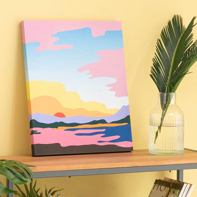 アートパネル 風景 キャンパス パネル 約 W 40cm D 50cm H 2.7cm 自然 空 アート キャンパスアート ファブリック調 絵画 壁掛け ピクチャー67022 | ELEMENTS（インテリア） | 16