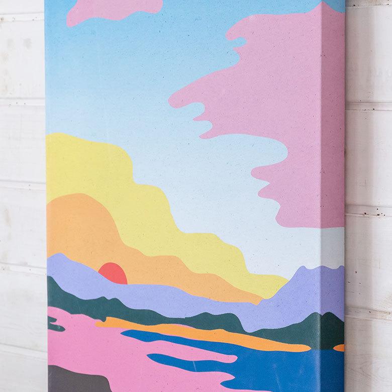 アートパネル 風景 キャンパス パネル 約 W 40cm D 50cm H 2.7cm 自然 空 アート キャンパスアート ファブリック調 絵画 壁掛け ピクチャー67022 | ELEMENTS（インテリア） | 02