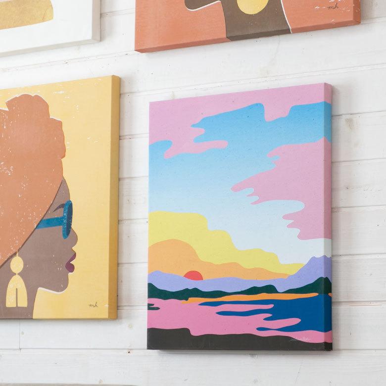 アートパネル 風景 キャンパス パネル 約 W 40cm D 50cm H 2.7cm 自然 空 アート キャンパスアート ファブリック調 絵画 壁掛け ピクチャー67022 | ELEMENTS（インテリア） | 03