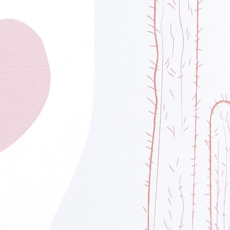 アートパネル ラインアート サボテン 多肉 キャンパス パネル 約 W 40cm D 50cm H 2.7cm 抽象的 植物 アート キャンパスアート ファブリック調 絵画 67024 | ブランド登録なし | 01