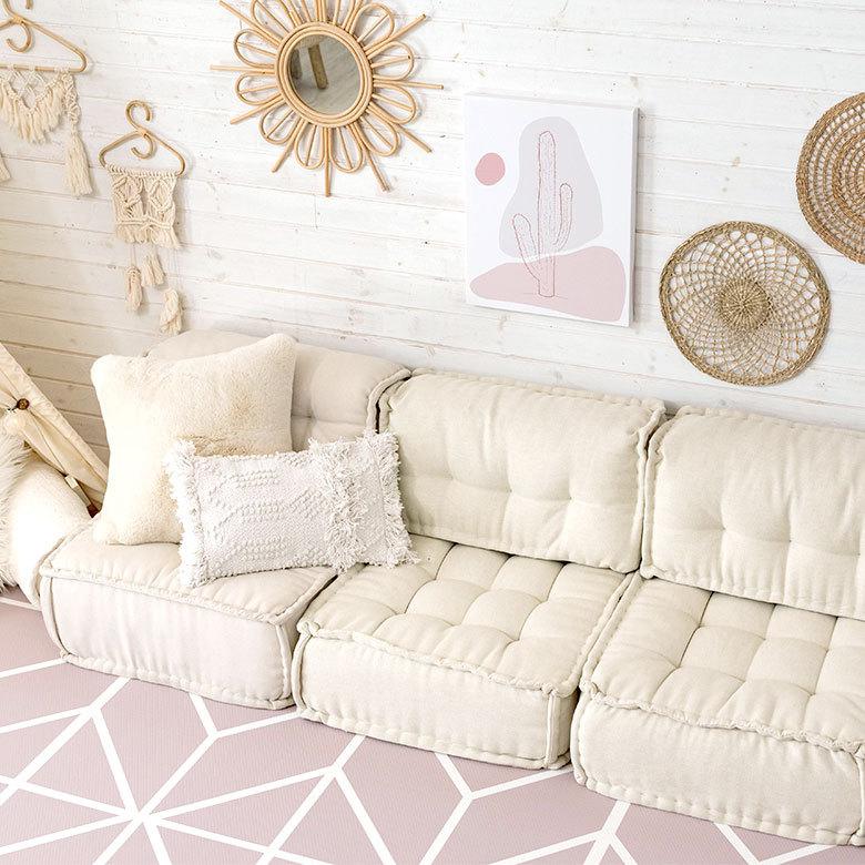 アートパネル ラインアート サボテン 多肉 キャンパス パネル 約 W 40cm D 50cm H 2.7cm 抽象的 植物 アート キャンパスアート ファブリック調 絵画 67024 | ブランド登録なし | 13