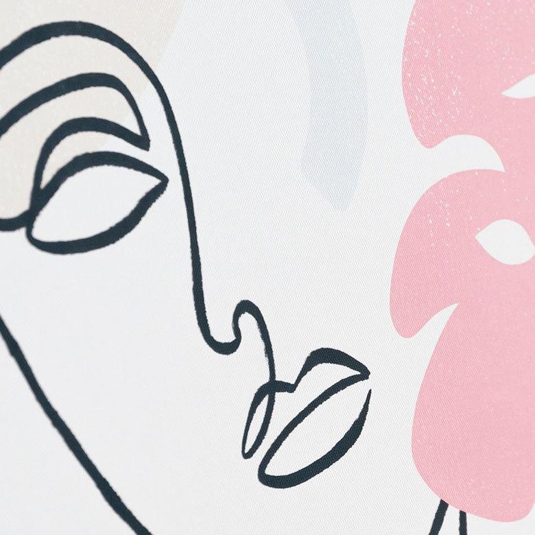 アートパネル ラインアート イメージ画 キャンパス パネル 約 W 50cm D 50cm H 2.7cm 抽象的 人物 植物 アート ファブリック調 絵画 壁掛け 67025 | ブランド登録なし | 01