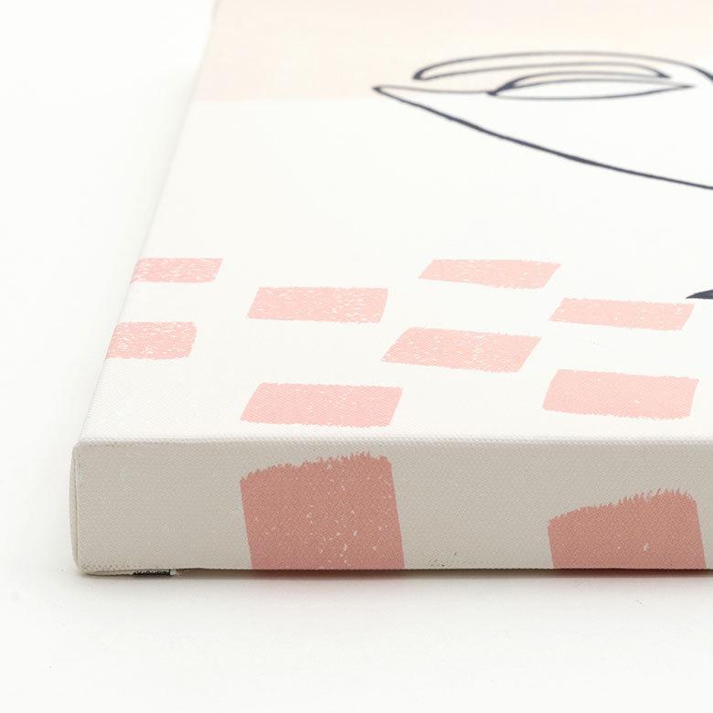 アートパネル ラインアート イメージ画 キャンパス パネル 約 W 50cm D 50cm H 2.7cm 抽象的 人物 植物 アート ファブリック調 絵画 壁掛け 67025 | ブランド登録なし | 15