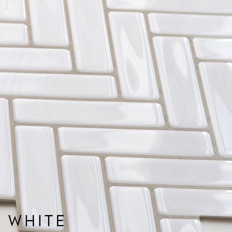 タイルシール ヘリンボーン 1枚入り 正方形 シート ホワイト マーブル 水回り 防水 DIY ウォールステッカー 台所 キッチン 洗面所 トイレ 67028 | ELEMENTS（インテリア） | 07