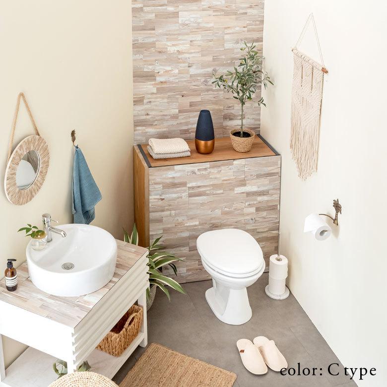 タイルシール ウッド調 木目調 壁材 1枚入り 正方形 水回り 防水 DIY ウォールステッカー 台所 キッチン 洗面所 トイレ 67029 | ELEMENTS（インテリア） | 19