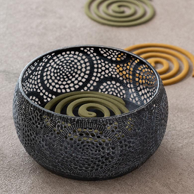 トレイ 小物入れ 蚊取り線香入れ キャンドルホルダー デコレーショントレイ アラベスク エスニック ポット インテリア 67030 | ELEMENTS（インテリア） | 06