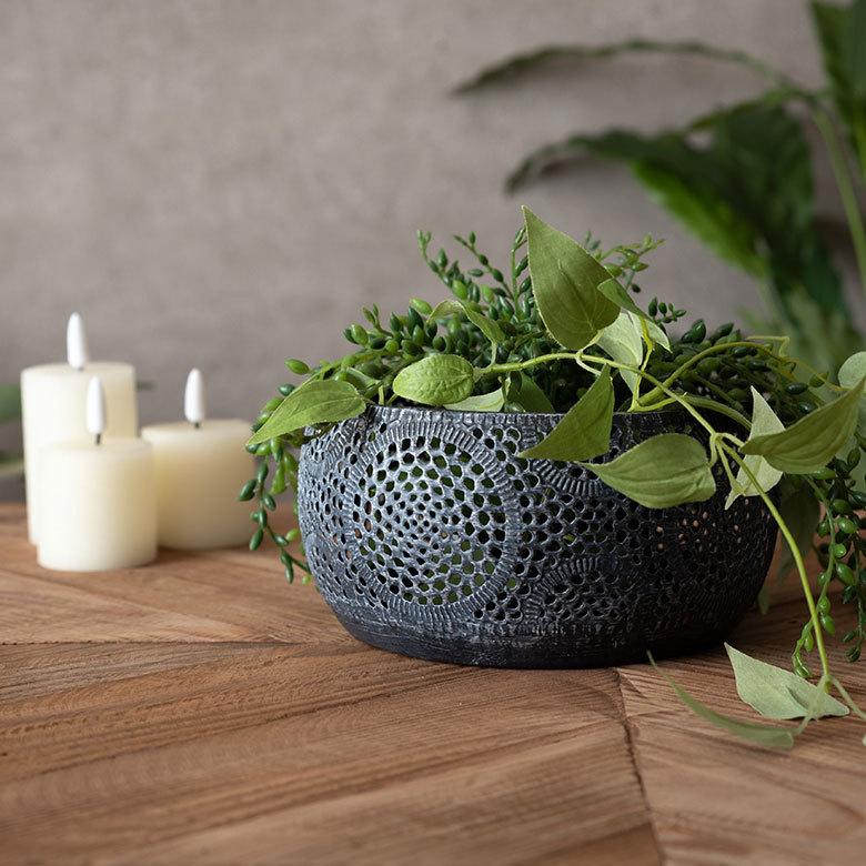 トレイ 小物入れ 蚊取り線香入れ キャンドルホルダー デコレーショントレイ アラベスク エスニック ポット インテリア 67030 | ELEMENTS（インテリア） | 09