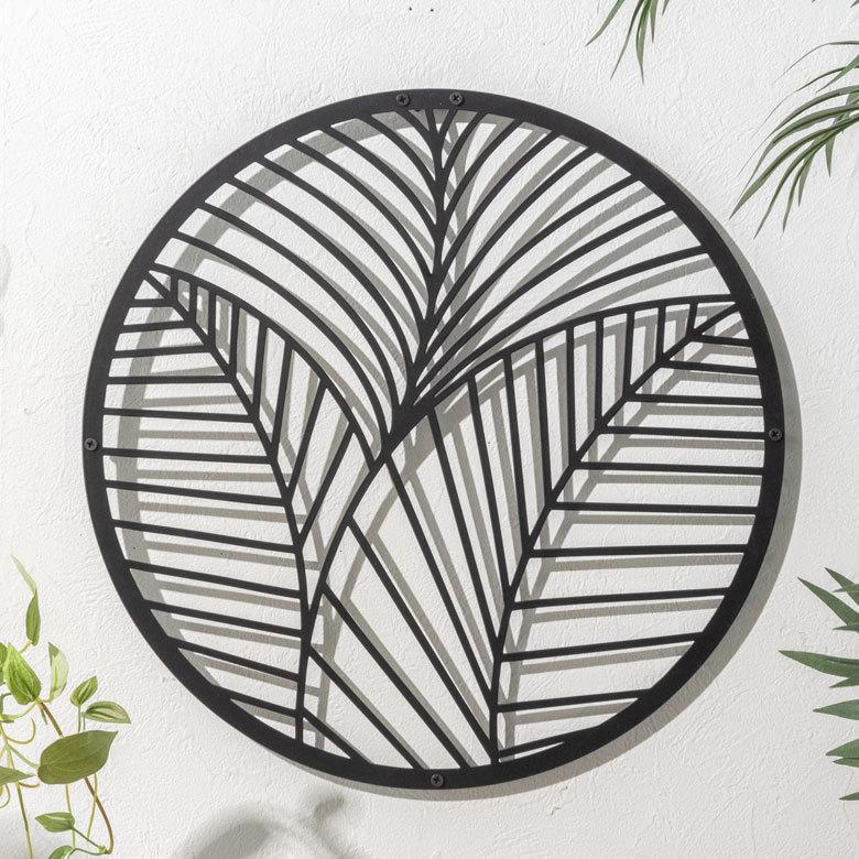 アート パネル 花 葉 リーフ フラワー デザイン ウォール デコレーション メタル 装飾 壁掛け おしゃれ モダン 北欧 インテリア リゾート アジアン 雑貨 67032 | ブランド登録なし