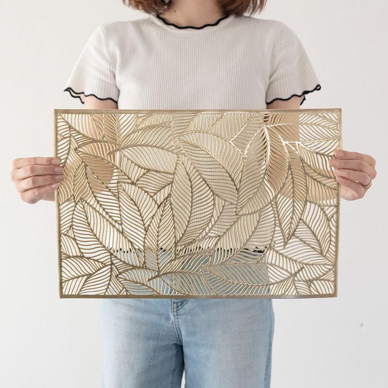 ランチョンマット プレース プレイス ランチ マット リーフ 葉っぱ 敷物 水洗い可 洗える 撥水 防水 おしゃれ 北欧 ハワイアン リゾート 南国  雑貨 67046 | ELEMENTS（インテリア） | 12