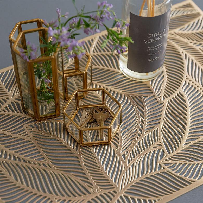 ランチョンマット プレース プレイス ランチ マット リーフ 葉っぱ 敷物 水洗い可 洗える 撥水 防水 おしゃれ 北欧 ハワイアン リゾート 南国  雑貨 67046 | ELEMENTS（インテリア） | 19