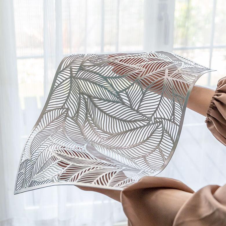 ランチョンマット プレース プレイス ランチ マット リーフ 葉っぱ 敷物 水洗い可 洗える 撥水 防水 おしゃれ 北欧 ハワイアン リゾート 南国  雑貨 67046 | ELEMENTS（インテリア） | 04