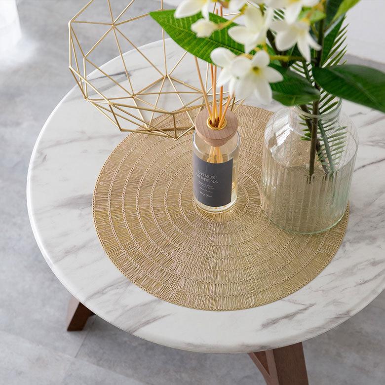 【新品未使用】Louis Vuitton 円形ランチョンマット Amazon｜ランチョンマット 丸型 円形 [ブラック] 撥水 手洗い可