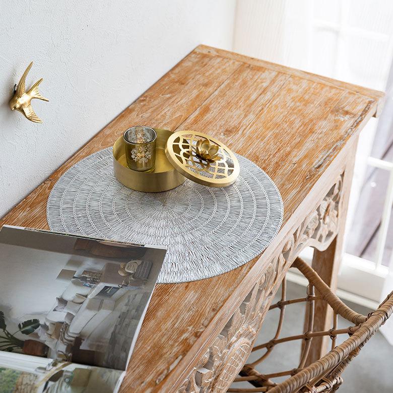 ランチョンマット プレース プレイス ランチ マット ラウンド 円形 丸形 敷物 水洗い可 洗える 撥水 防水 おしゃれ 北欧 ハワイアン リゾート 南国 雑貨 67047 | ELEMENTS（インテリア） | 11