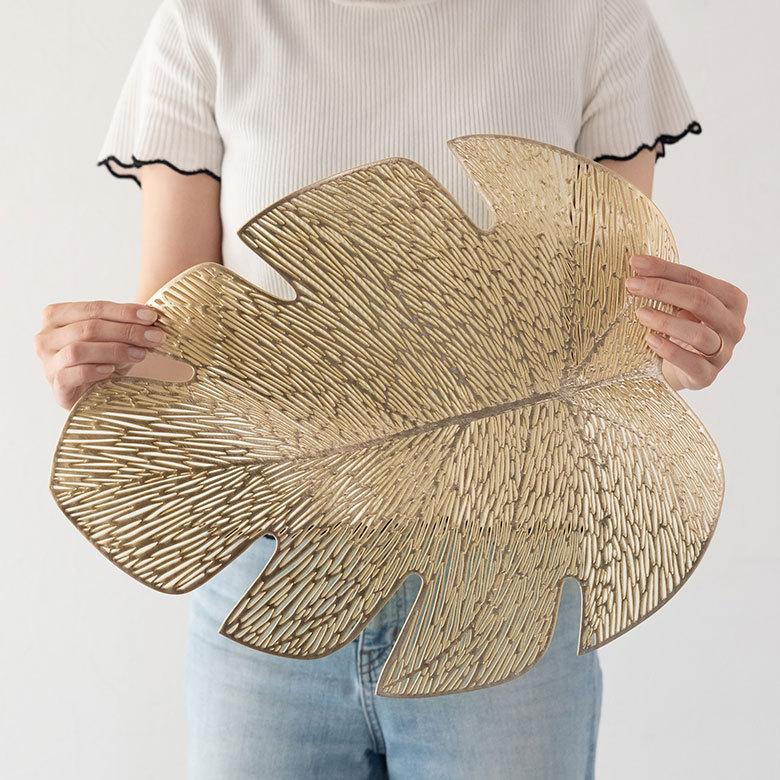 ランチョンマット プレース プレイス ランチ マット モンステラ リーフ 葉っぱ 敷物 水洗い可 洗える 撥水 防水 おしゃれ 北欧 ハワイアン リゾート 雑貨 67048 | ELEMENTS（インテリア） | 12