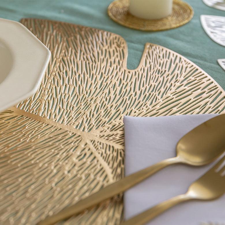 ランチョンマット プレース プレイス ランチ マット モンステラ リーフ 葉っぱ 敷物 水洗い可 洗える 撥水 防水 おしゃれ 北欧 ハワイアン リゾート 雑貨 67048 | ELEMENTS（インテリア） | 06