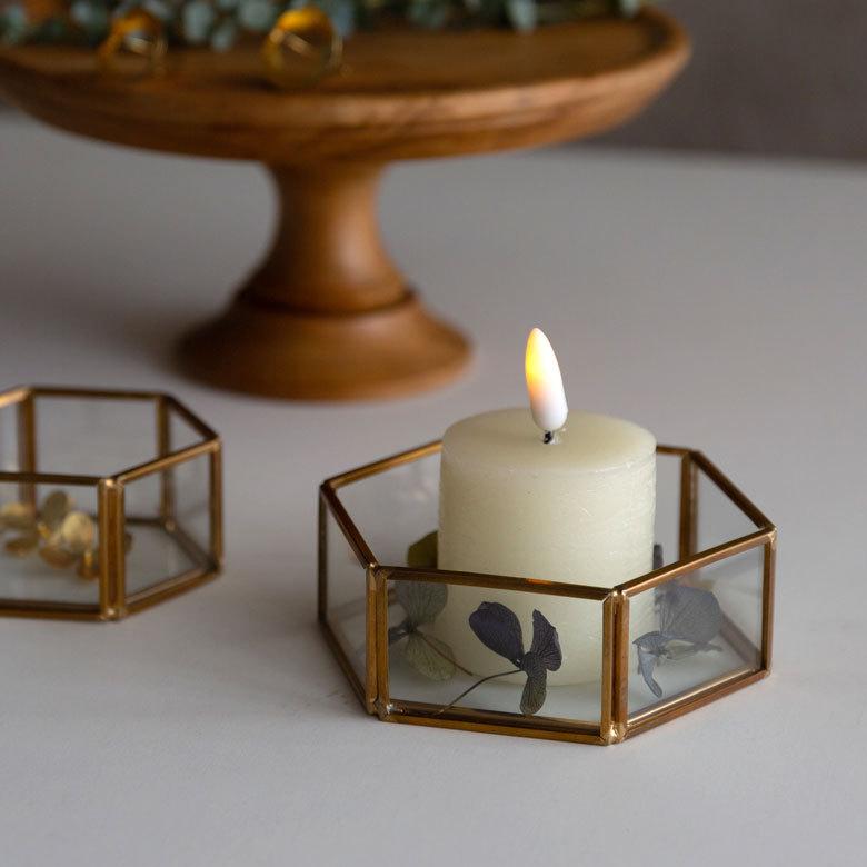 アクセサリーケース ガラス 真鍮 アクセサリー 収納 六角形 Mサイズ ケース ディスプレイ ジュエリー ボックス アンティーク 風 おしゃれ インテリア 雑貨 67050 | ELEMENTS（インテリア） | 15