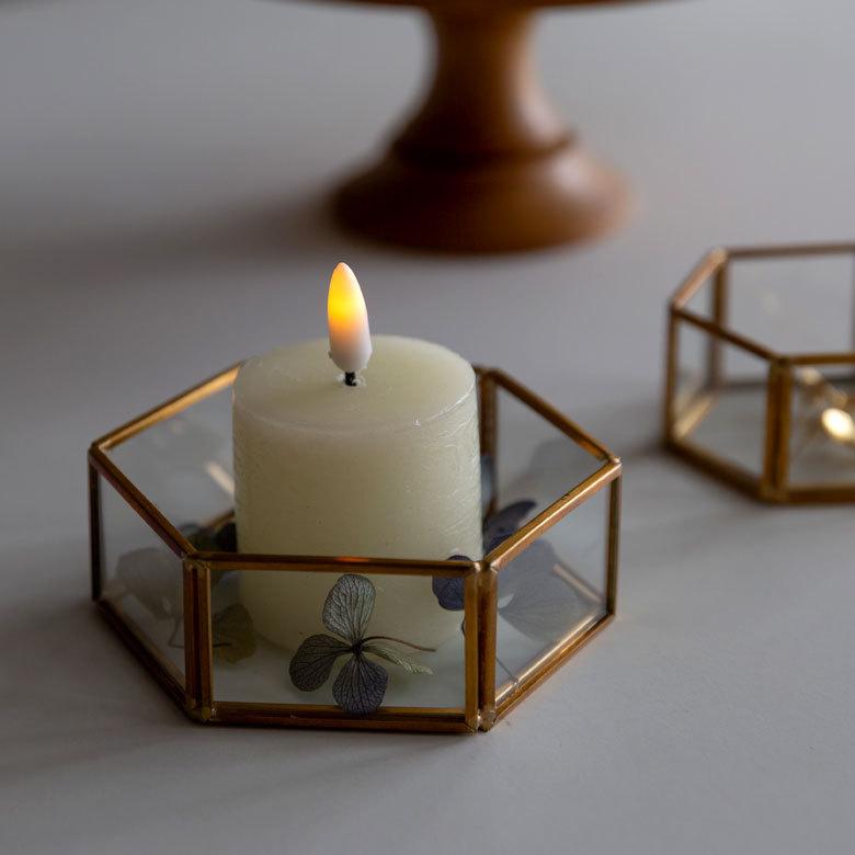 アクセサリーケース ガラス 真鍮 アクセサリー 収納 六角形 Mサイズ ケース ディスプレイ ジュエリー ボックス アンティーク 風 おしゃれ インテリア 雑貨 67050 | ELEMENTS（インテリア） | 07