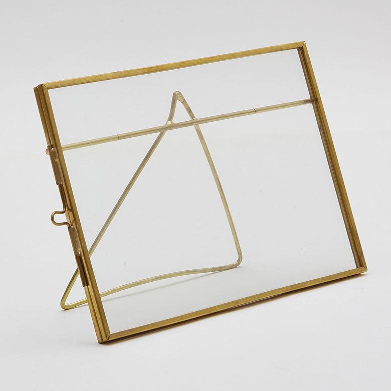 フォトフレーム 横 ガラス 真鍮 ケース ハガキサイズ 写真 たて 入れ 写真 たて メニュー スタンド ディスプレイ アンティーク 風 おしゃれ インテリア 67052 | ELEMENTS（インテリア） | 15