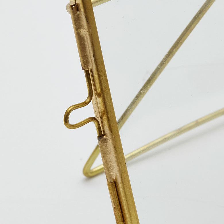 フォトフレーム 横 ガラス 真鍮 ケース ハガキサイズ 写真 たて 入れ 写真 たて メニュー スタンド ディスプレイ アンティーク 風 おしゃれ インテリア 67052 | ELEMENTS（インテリア） | 18