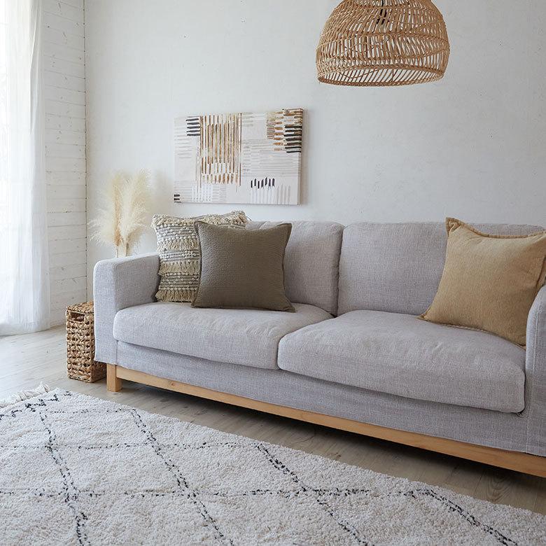 クッション カバー シンプル 無地 洗濯可 洗える おしゃれ  春 夏 秋 冬 ナチュラル 北欧 西海岸 ハワイアン ビーチ コースタル リゾート 67054 | ブランド登録なし | 04