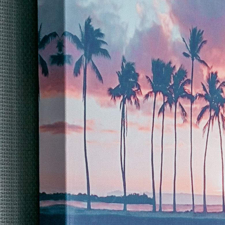 常夏のバリ サンセット 絵画 夕日 チューブ 南国 南国ビーチ 浜辺 やし