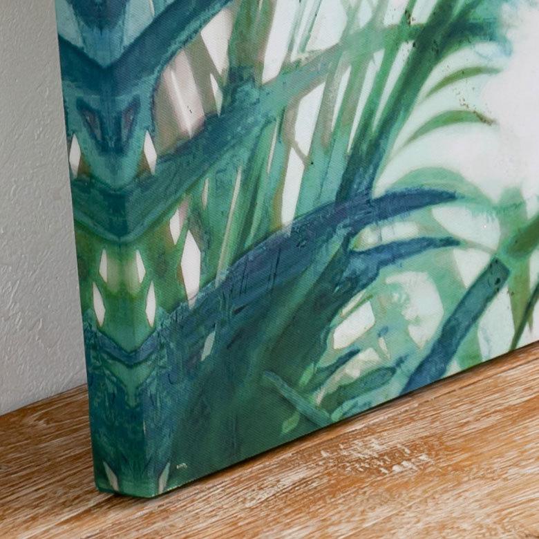 アートパネル Tropical leaves 南国の葉 キャンバス アート 幅45cm  パームリーフ 葉っぱ グリーン おしゃれ 67063 | ELEMENTS（インテリア） | 02
