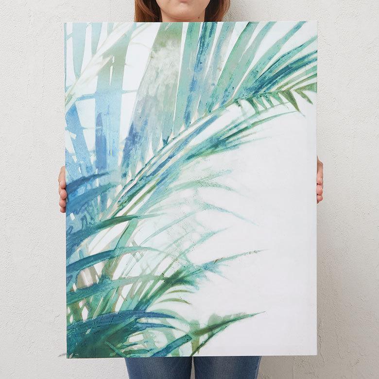 アートパネル Tropical leaves 南国の葉 キャンバス アート 幅45cm  パームリーフ 葉っぱ グリーン おしゃれ 67063｜elements｜08