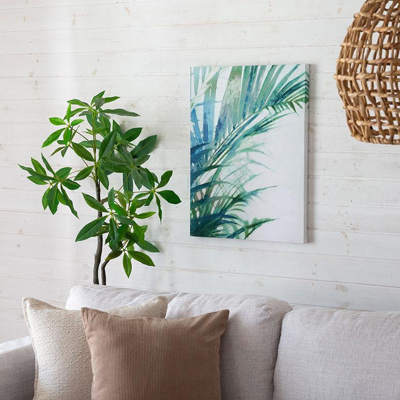 アートパネル Tropical leaves 南国の葉 キャンバス アート 幅45cm  パームリーフ 葉っぱ グリーン おしゃれ 67063 | ELEMENTS（インテリア） | 08