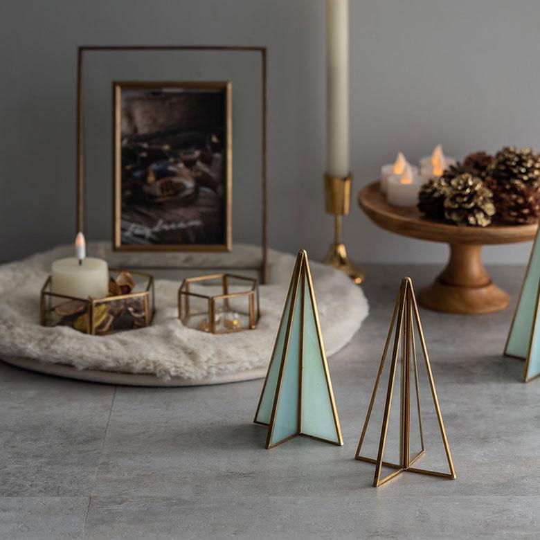 クリスマス ツリー オブジェ デコレーション ガラス 製 真鍮 オーナメント 卓上 飾り 置物 雑貨 細工 インテリア インテリア おしゃれ かわいい  北欧 67065 | ELEMENTS（インテリア） | 03