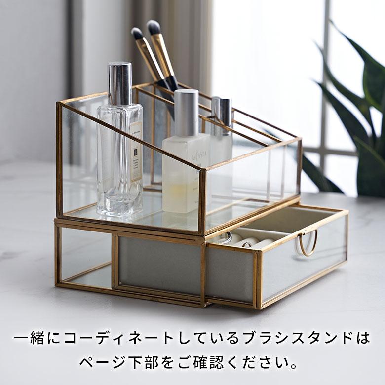 アクセサリー ケース ガラス 真鍮 引き出し ジュエリー 収納 アクセサリー ケース ガラス 真鍮 引き出し ジュエリー 収納